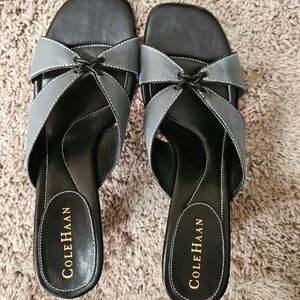 Cole Haan Women's Gray Crisscross Slide Mules